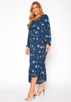 Asoph Plus Size Floral Print Flare Jumpsuit -Asoph Fashion Shop 2018484 117 2