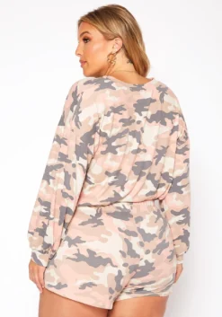 Asoph Plus Size Camo Print Two Piece Set -Asoph Fashion Shop 2018488 354 4