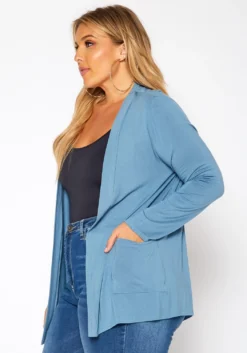 Asoph Plus Size Casual Open Front Cardigan -Asoph Fashion Shop 2018502 243 2