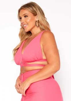 Asoph Plus Size Triangle Wrap Crop Top -Asoph Fashion Shop 2018513 102 2