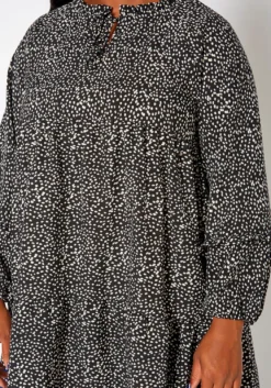 Asoph Plus Size Dotted Print Flare Mini Dress -Asoph Fashion Shop 2018555 001 4