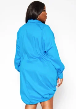 Asoph Plus Size Oversized Button Up Collar Mini Dress -Asoph Fashion Shop 2018565 127 3