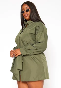 Asoph Plus Size Button Front Collar Mini Dress -Asoph Fashion Shop 2018567 554 1