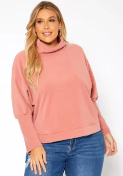 Asoph Plus Size Funnel Neck Sweater