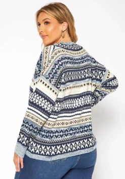 Asoph Plus Size Multi Knit Sweater -Asoph Fashion Shop 2018590 117 3