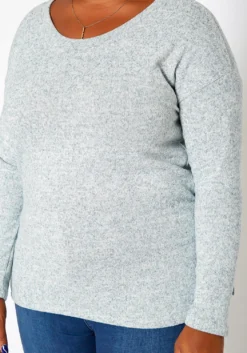 Asoph Plus Size Casual Knit Long Sleeve Top -Asoph Fashion Shop 2018623 158 4