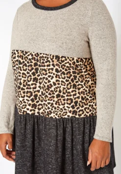 Plus Size Color Block Flare Mini Dress -Asoph Fashion Shop 2018634 128 4