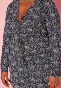 Plus Size Dainty Floral Collar Mini Dress 9 Plus Size Dainty Floral Collar Mini Dress -Asoph Fashion Shop 2018689 001 4