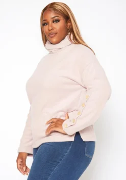 Plus Size Turtleneck Knit Sweater -Asoph Fashion Shop 2018694 119 2