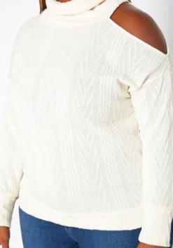 Plus Size Turtleneck Cable Knit Top -Asoph Fashion Shop 2018743 135 4