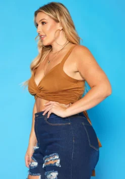 Plus Size Twist Hem Cami Crop Top -Asoph Fashion Shop 2018764 190 2