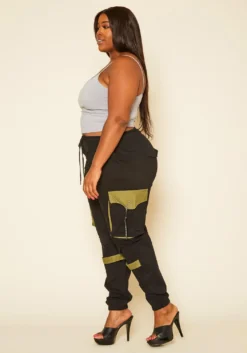 Plus Size Color Pop Cargo Pants -Asoph Fashion Shop 2018798 001 3