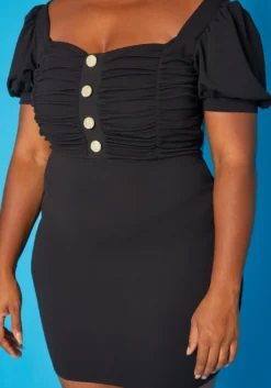 Plus Size Sweetheart Neck Bodycon Mini Dress -Asoph Fashion Shop 2018808 001 0