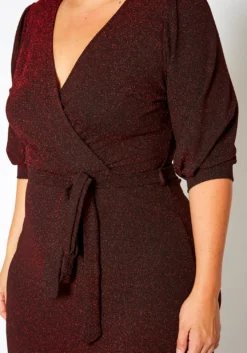 Plus Size Nude Shimmer Midi Dress -Asoph Fashion Shop 2018812 001 4