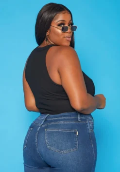 Plus Size Cross Lace Front Tank Top -Asoph Fashion Shop 2018821 001 4