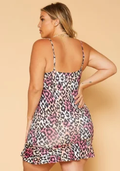 Plus Size Leopard Print Cami Mini Dress -Asoph Fashion Shop 2018871 102 2
