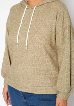 Plus Size Ribbed Knit Hooded Sweater -Asoph Fashion Shop 2018897 125 4