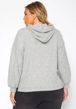 Plus Size Ribbed Knit Hooded Sweater -Asoph Fashion Shop 2018897 261 3