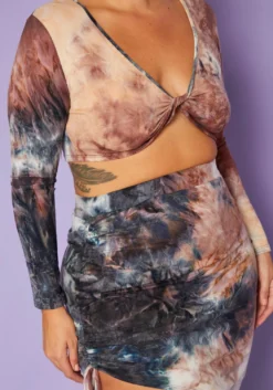 [Special Price] Plus Size Multi Print Crop Top & Skirt Set -Asoph Fashion Shop 2018906 141 4