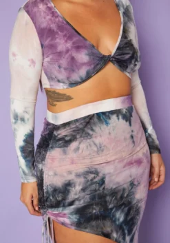 [Special Price] Plus Size Multi Print Crop Top & Skirt Set -Asoph Fashion Shop 2018906 145 4