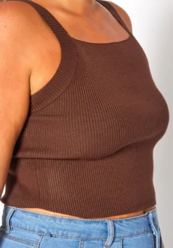 Plus Size Ribbed Knit Cami Top -Asoph Fashion Shop 2019062 181 4