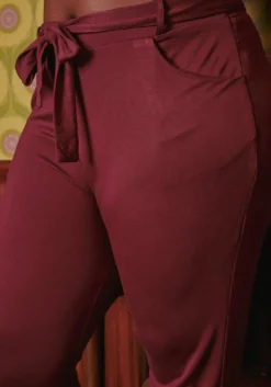 Plus Size High Waist Belted Pants -Asoph Fashion Shop 2019067 283 4