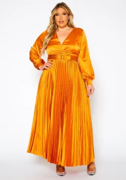Plus Size Pleated Maxi Flare Dress 8 Plus Size Pleated Maxi Flare Dress -Asoph Fashion Shop 2019068 001 3