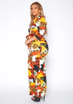 Plus Size Geometric Abstract Print Two Piece Set 7 Plus Size Geometric Abstract Print Two Piece Set -Asoph Fashion Shop 2019071 159 2
