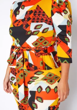 Plus Size Geometric Abstract Print Two Piece Set 9 Plus Size Geometric Abstract Print Two Piece Set -Asoph Fashion Shop 2019071 159 4