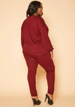 Plus Size Favorite Lounge Two Piece Set -Asoph Fashion Shop 2019107 111 3