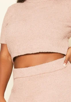 Plus Size Cozy Knit Crop Top & Pants Set -Asoph Fashion Shop 2019171 190 2