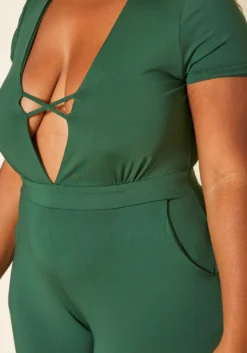 Plus Size Deep V Neck Bodycon Jumpsuit -Asoph Fashion Shop 2019194 103 4