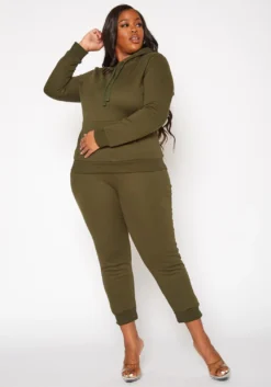 Plus Size Basic Drawstring Jogger Pants