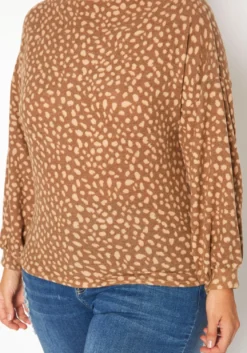 Plus Size Dotted Print Wide Neck Sweater -Asoph Fashion Shop 2019275 118 4