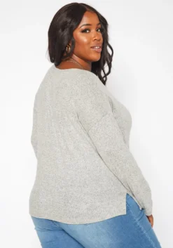 Plus Size Snakeskin Pocket Hem Long Sleeve Shirt -Asoph Fashion Shop 2019278 261 3