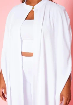 Plus Size Open Front Maxi Blouse & Pants Set -Asoph Fashion Shop 2019328 002 6