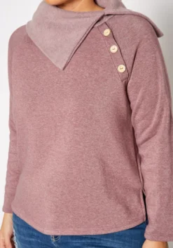 Plus Size Asymmetric Collar Neck Sweater -Asoph Fashion Shop 2019541 186 4