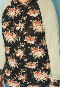 Plus Size Floral Print Hooded Sweater -Asoph Fashion Shop 2019548 001 4