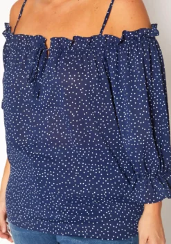 Plus Size Polka Dot Off Shoulder Cami Blouse -Asoph Fashion Shop 2019554 003 4