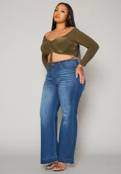 Vibrant Plus Size Deep Blue Denim Mom Jeans -Asoph Fashion Shop 2019587 938 2
