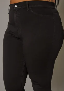 Vibrant Plus Size High Waist Black Denim Skinny Jean -Asoph Fashion Shop 2019590 001 4