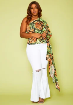 Vibrant Plus Size Distressed Bell Bottom Denim Jean -Asoph Fashion Shop 2019596 002 1