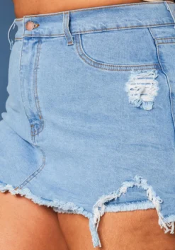 Vibrant Plus Size Distressed Mini Skort -Asoph Fashion Shop 2019597 940 4