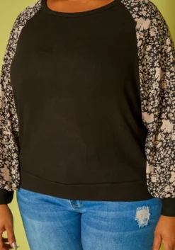 Plus Size Floral Printed Long Sleeve Shirt -Asoph Fashion Shop 2019626 001 4