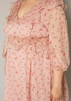 Plus Size Floral Print Flare Mini Dress -Asoph Fashion Shop 2019645 102 4