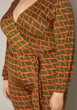 Plus Size Grid Plaid Flare Jumpsuit -Asoph Fashion Shop 2019768 001 4