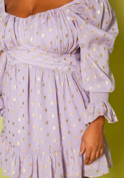 Plus Size Polka Dot Off Shoulder Mini Dress 9 Plus Size Polka Dot Off Shoulder Mini Dress -Asoph Fashion Shop 2019775 001 4