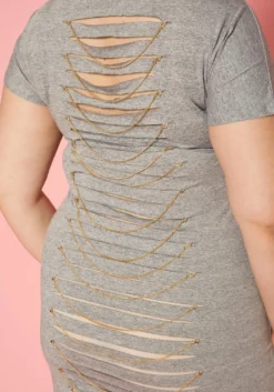 Plus Size Back Slit T Shirt Maxi Dress -Asoph Fashion Shop 2019833 001 4