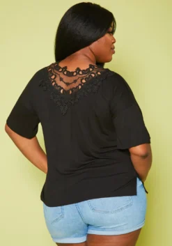Plus Size Embroidered Short Sleeve Top -Asoph Fashion Shop 2019951 001 3