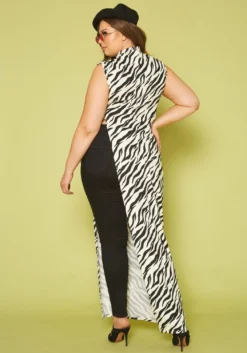 Plus Size Zebra Print Maxi Tank Top -Asoph Fashion Shop 2019963 001 2